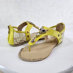 Foxy Flats In Yellow  with 1/4 Heel, Bella-06